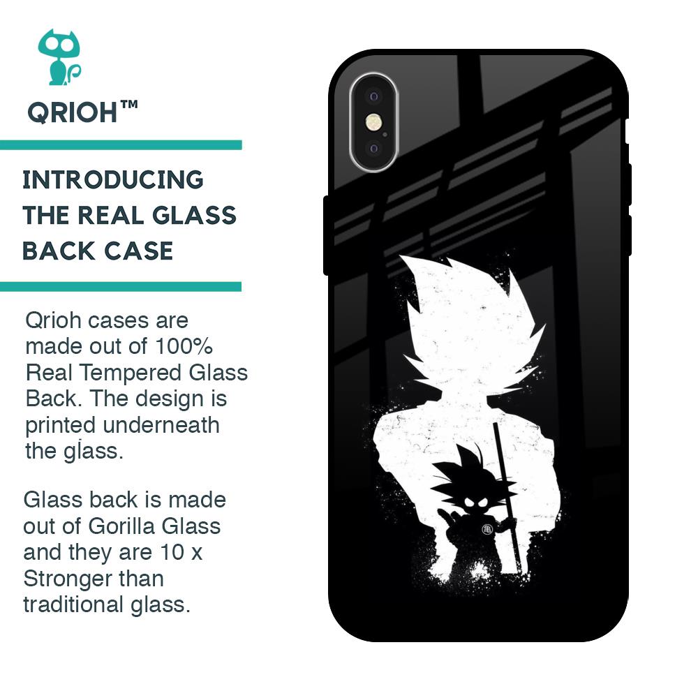 Monochrome Goku Glass Case for iPhone X