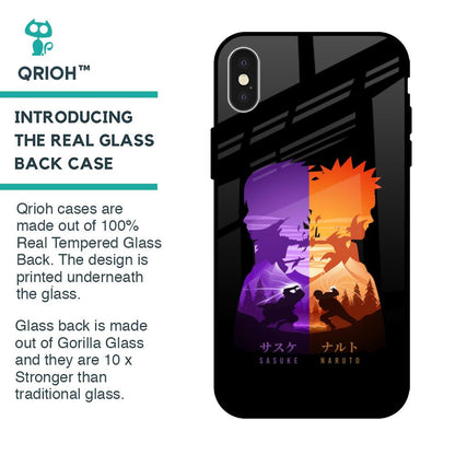 Minimalist Anime Glass Case for iPhone X