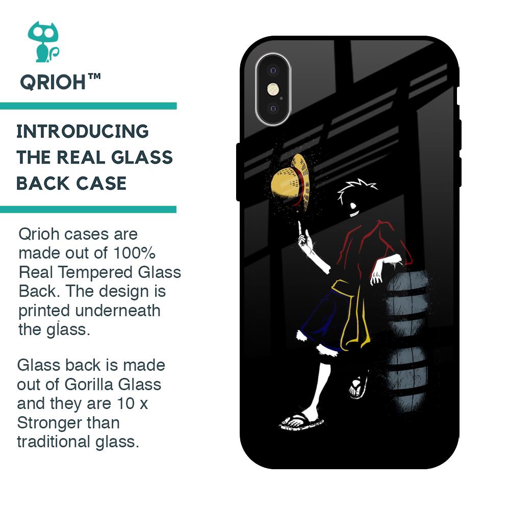 Luffy Line Art Glass Case for iPhone X
