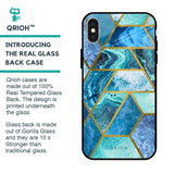 Turquoise Geometrical Marble Glass Case for iPhone X