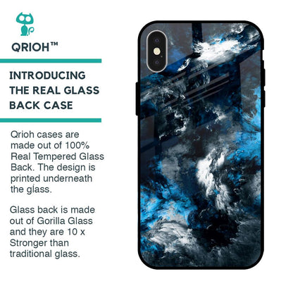 Cloudy Dust Glass Case for iPhone X