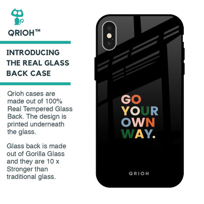 Go Your Own Way Glass Case for iPhone X