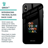 Go Your Own Way Glass Case for iPhone X