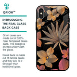 Lines Pattern Flowers Glass Case for iPhone X