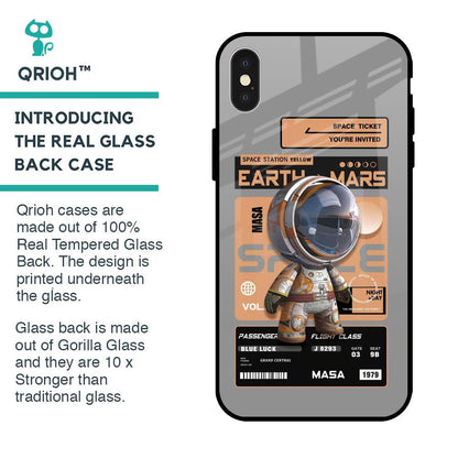 Space Ticket Glass Case for iPhone X