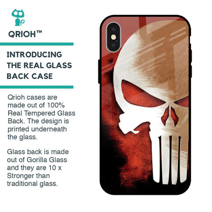 Red Skull Glass Case for iPhone X