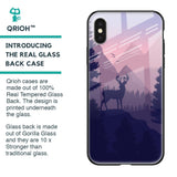 Deer In Night Glass Case For iPhone X