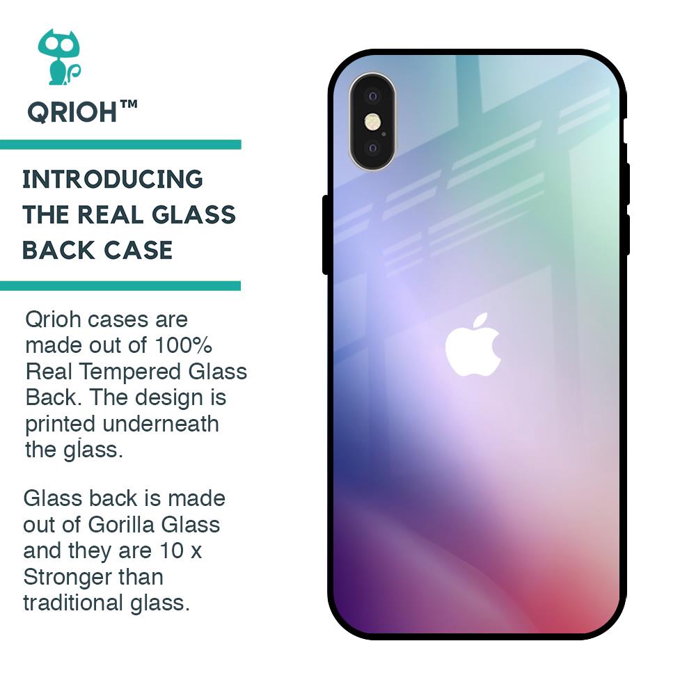 Abstract Holographic Glass Case for iPhone X