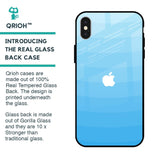 Wavy Blue Pattern Glass Case for iPhone X