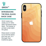 Orange Curve Pattern Glass Case for iPhone X