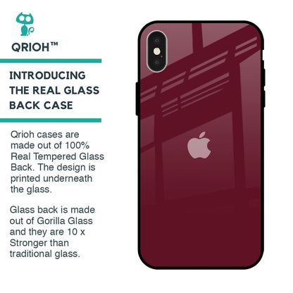 Classic Burgundy Glass Case for iPhone X