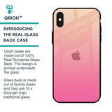 Pastel Pink Gradient Glass Case For iPhone X