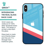 Pink & White Stripes Glass Case For iPhone X
