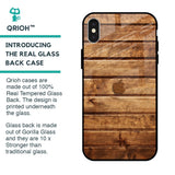 Wooden Planks Glass Case for iPhone X