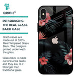 Tropical Art Flower Glass Case for iPhone X