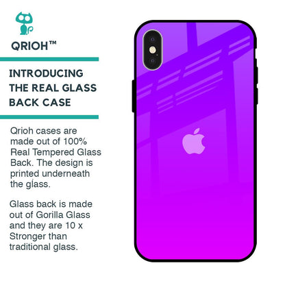 Purple Pink Glass Case for iPhone X