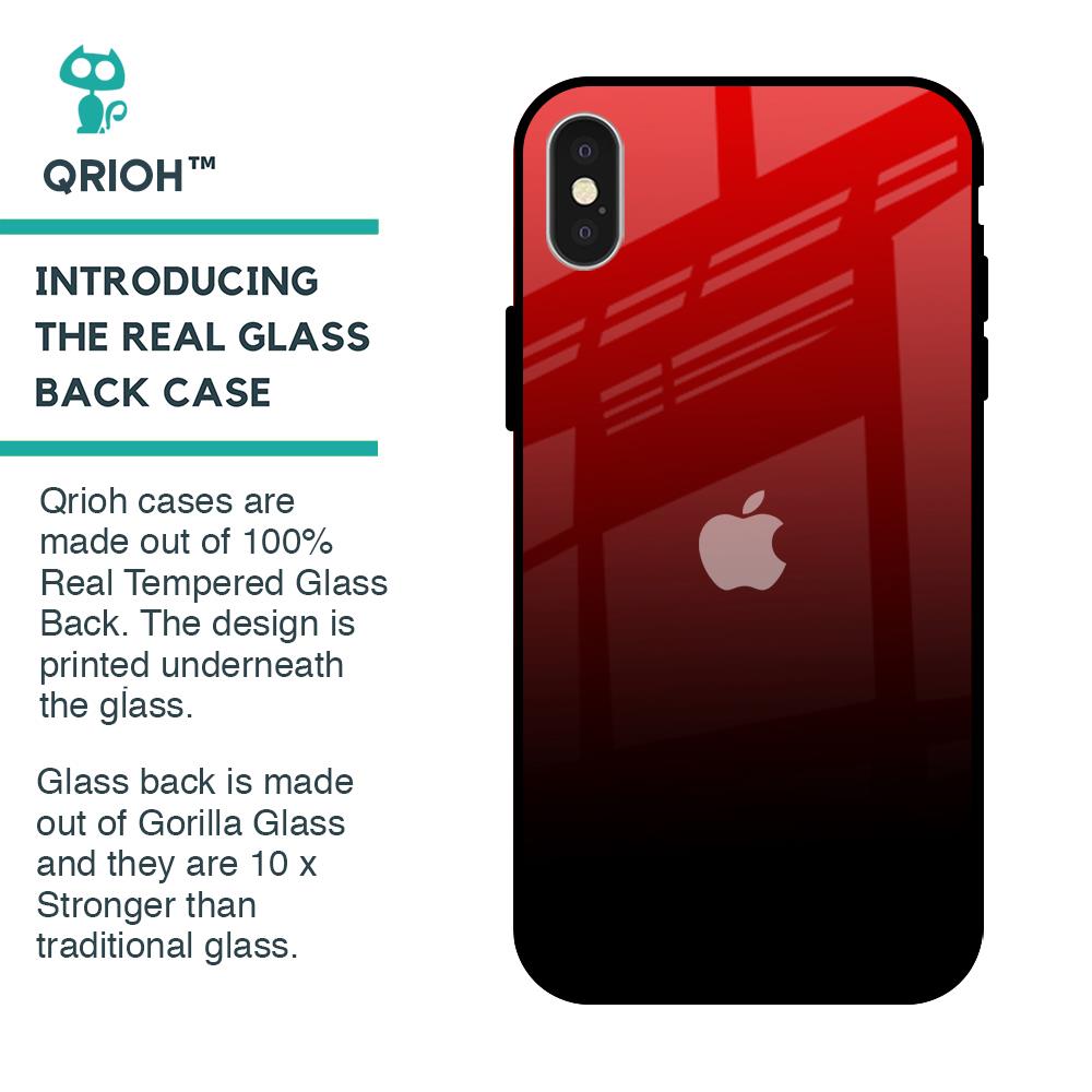 Maroon Faded Glass Case for iPhone X
