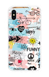 Happy Doodle iPhone X Back Cover
