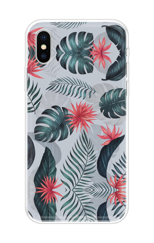 Retro Floral Leaf iPhone X Back Cover