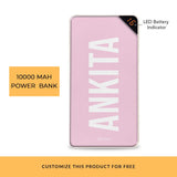 Roseate Text Customized Power Bank