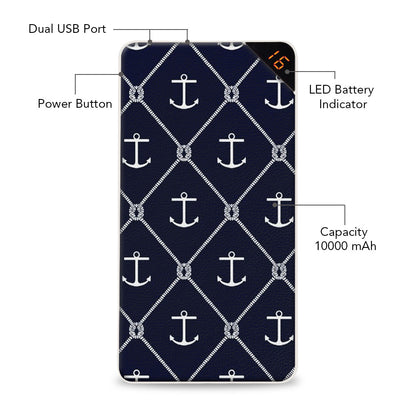 Symmetrical Anchors 10000 mAh Universal Power Bank