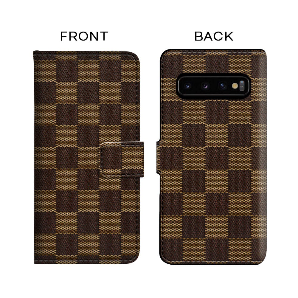 Brown Block Flip Case for Samsung
