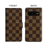 Brown Block Flip Case for Samsung