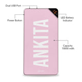 Roseate Text Customized Power Bank