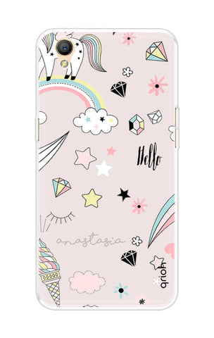 Unicorn Doodle Oppo A37 Back Cover