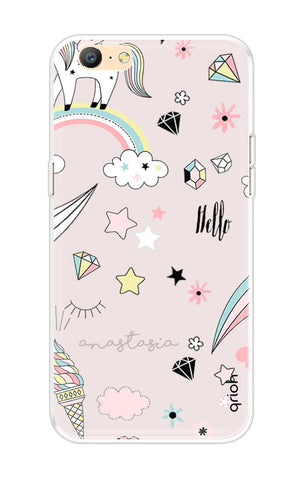Unicorn Doodle Oppo A71 Back Cover