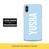 Azure Text Customized Phone Cover