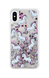 Running Unicorns Silver Star Sparkle iPhone Glitter Cases & Covers Online 