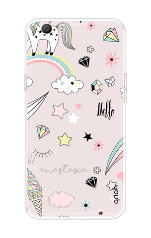 Unicorn Doodle Oppo F1s Back Cover