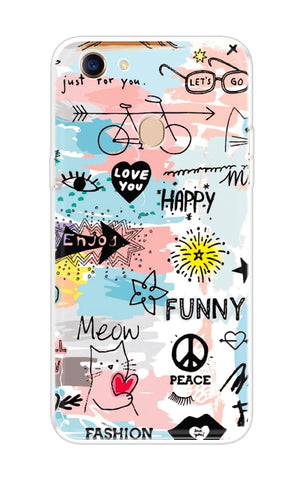 Happy Doodle Oppo F5 Back Cover
