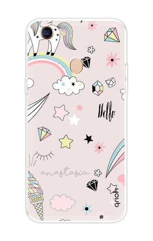 Unicorn Doodle Oppo F5 Back Cover