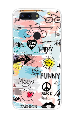 Happy Doodle OnePlus 5T Back Cover