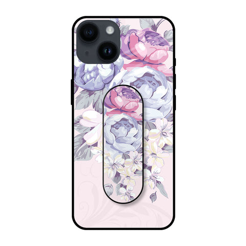 Elegant Flower Glass case with Slider Phone Grip Combo Cases & Covers Online