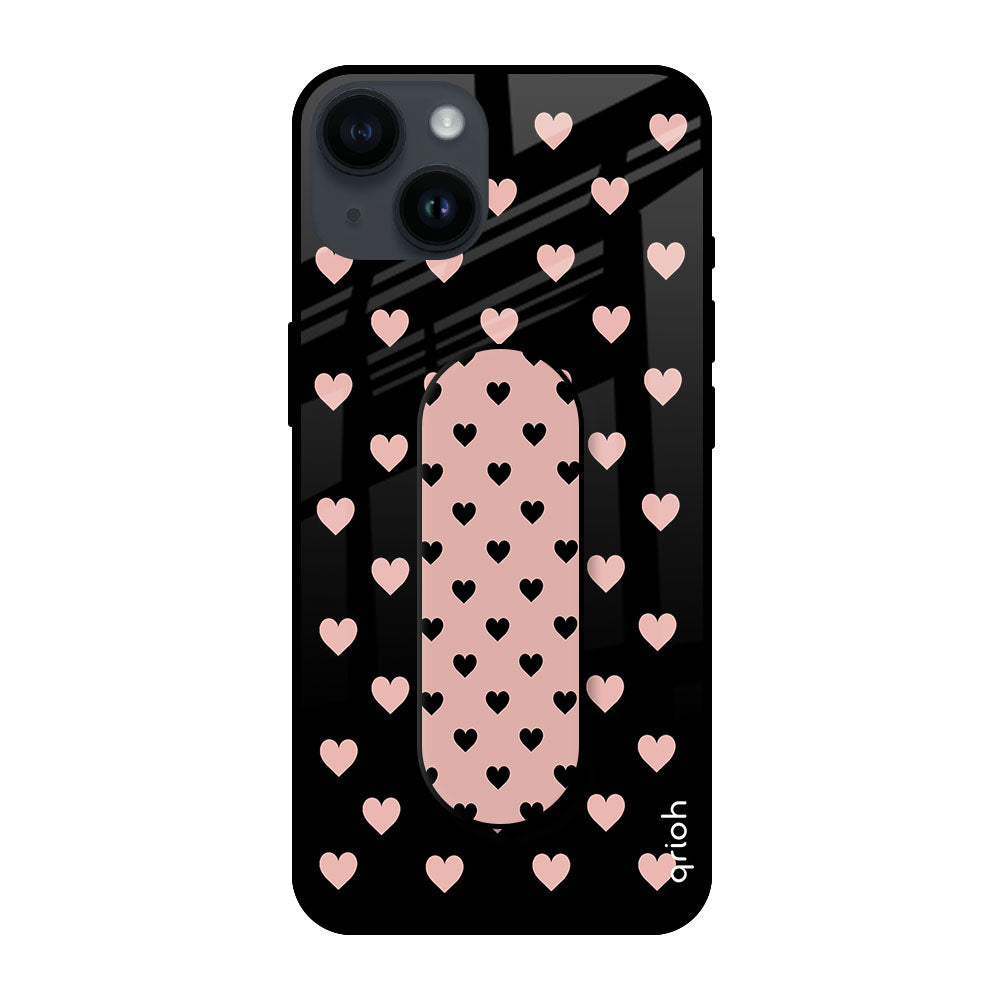 Heart Pattern Glass case with Slider Phone Grip Combo Cases & Covers Online
