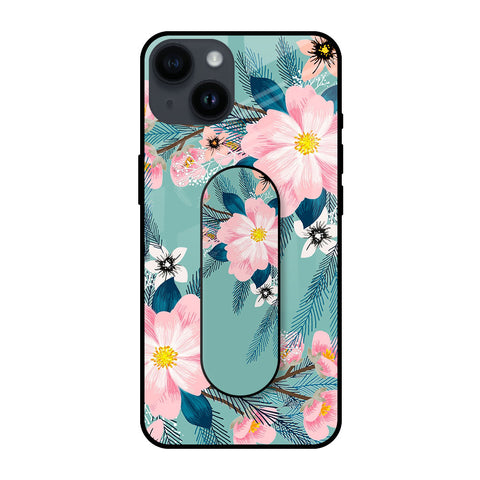 Graceful Floral Glass case with Slider Phone Grip Combo Cases & Covers Online