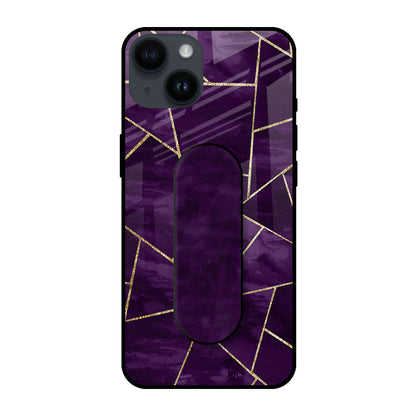 Geometric Purple Glass case with Slider Phone Grip Combo Cases & Covers Online