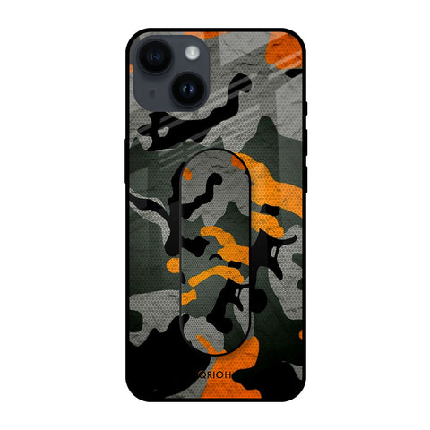 Camouflage Orange Glass case with Slider Phone Grip Combo Cases & Covers Online