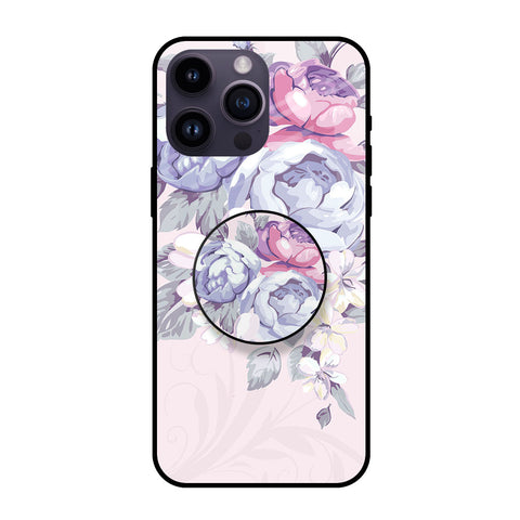 Elegant Flower Glass case with Round Phone Grip Combo Cases & Covers Online