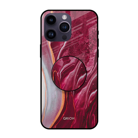 Crimson Ruby Glass case with Round Phone Grip Combo Cases & Covers Online