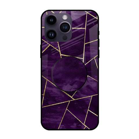 Geometric Purple Glass case with Round Phone Grip Combo Cases & Covers Online