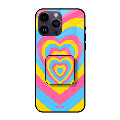 Y2K Heart Glass case with Square Phone Grip Combo Cases & Covers Online