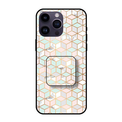 Geometric Marble Glass case with Square Phone Grip Combo Cases & Covers Online