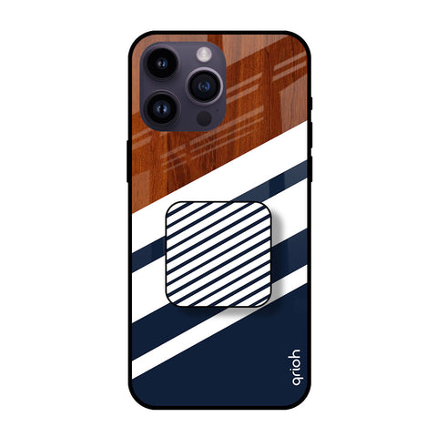 Bold Stripes Glass case with Square Phone Grip Combo Cases & Covers Online