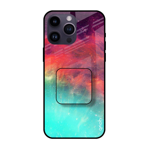 Colorful Aura Glass case with Square Phone Grip Combo Cases & Covers Online