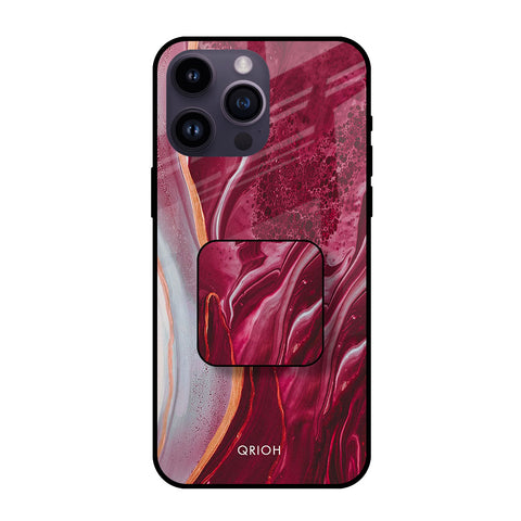 Crimson Ruby Glass case with Square Phone Grip Combo Cases & Covers Online