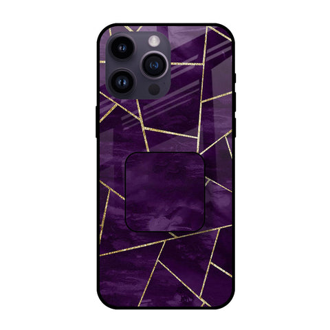 Geometric Purple Glass case with Square Phone Grip Combo Cases & Covers Online